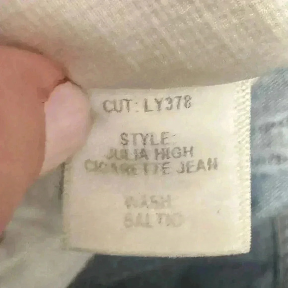 Reformation Julia High Cigarette Jean Baltic Wash Size 27 - Picture 4 of 6